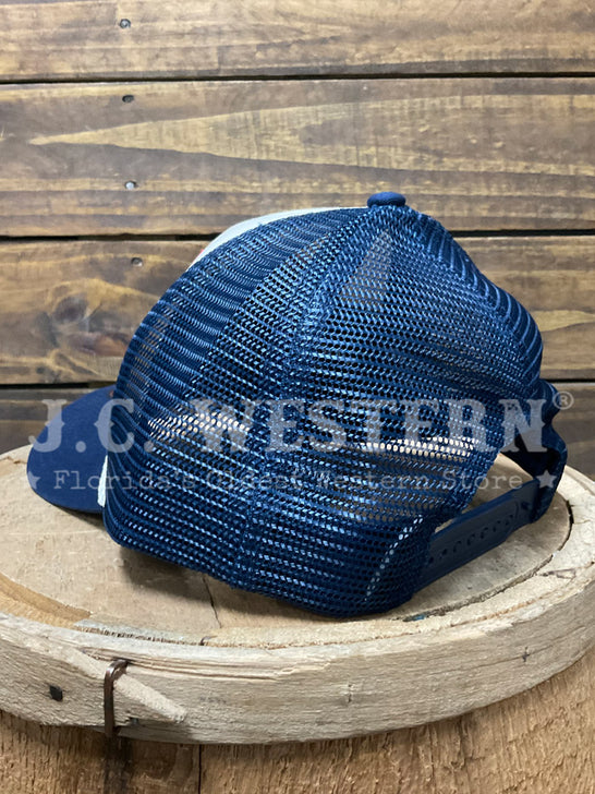 Stetson SCSK6T-0003DMAL Skull Trucker Cap Denim back view. If you need any assistance with this item or the purchase of this item please call us at five six one seven four eight eight eight zero one Monday through Saturday 10:00a.m EST to 8:00 p.m EST