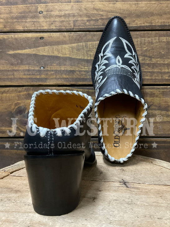 Old Gringo ML4226-1 Womens REVIVA Leather Mules Black top and back view. If you need any assistance with this item or the purchase of this item please call us at five six one seven four eight eight eight zero one Monday through Saturday 10:00a.m EST to 8:00 p.m EST