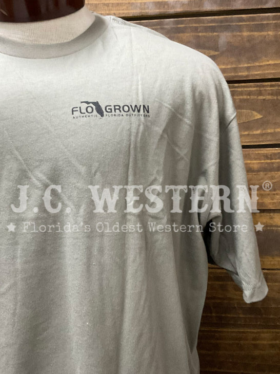 FloGrown FGM1-1134 Men Camo Dog Tee Grey front view. If you need any assistance with this item or the purchase of this item please call us at five six one seven four eight eight eight zero one Monday through Saturday 10:00a.m EST to 8:00 p.m EST