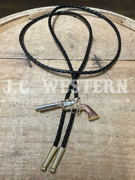 Fashionwest 1295 Revolver Western Bolo Tie Gold Silver Copper alternative view. If you need any assistance with this item or the purchase of this item please call us at five six one seven four eight eight eight zero one Monday through Saturday 10:00a.m EST to 8:00 p.m EST