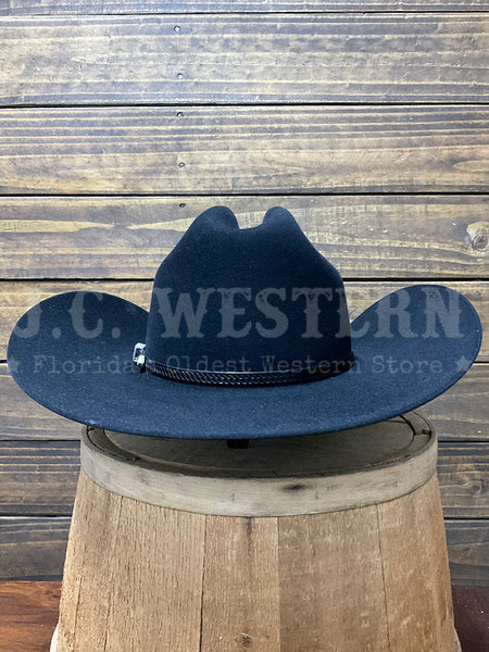 Stetson SFMCKN-724207 MCKINLEY 10X Premier Felt Western Hat Black back view. If you need any assistance with this item or the purchase of this item please call us at five six one seven four eight eight eight zero one Monday through Saturday 10:00a.m EST to 8:00 p.m EST