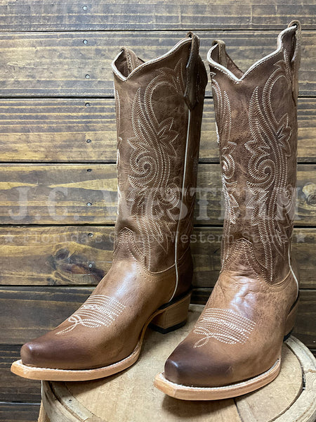 Circle G L8194 Ladies Filigree Embroidery Boot Honey side / front view pair. If you need any assistance with this item or the purchase of this item please call us at five six one seven four eight eight eight zero one Monday through Saturday 10:00a.m EST to 8:00 p.m EST