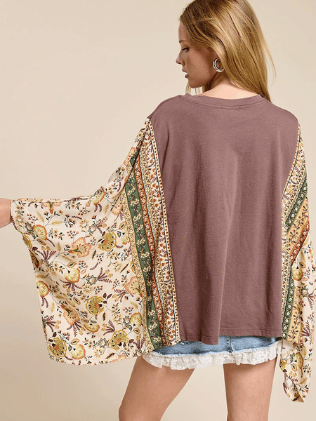 Zutter K2458-9285 Womens Western Cowboy Leopard Tee Brown back view. If you need any assistance with this item or the purchase of this item please call us at five six one seven four eight eight eight zero one Monday through Saturday 10:00a.m EST to 8:00 p.m EST