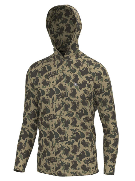 Local Boy Outfitters L1400084-RTC Mens Heather Blend Hoddie Retro Camo front view. If you need any assistance with this item or the purchase of this item please call us at five six one seven four eight eight eight zero one Monday through Saturday 10:00a.m EST to 8:00 p.m EST