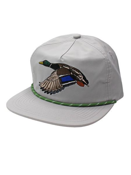 Local Boy Outfitters L3000341-CGRY Mens Mr. Mallard Low-Profile Rope Hat Cool Gray front view. If you need any assistance with this item or the purchase of this item please call us at five six one seven four eight eight eight zero one Monday through Saturday 10:00a.m EST to 8:00 p.m EST