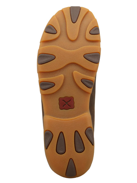 Twisted X MDM0108 Mens Chukka Driving Moc Earth And Tan sole view. If you need any assistance with this item or the purchase of this item please call us at five six one seven four eight eight eight zero one Monday through Saturday 10:00a.m EST to 8:00 p.m EST