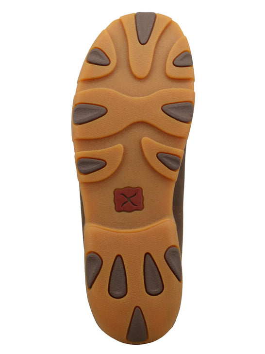Twisted X MDM0108 Mens Chukka Driving Moc Earth And Tan sole view. If you need any assistance with this item or the purchase of this item please call us at five six one seven four eight eight eight zero one Monday through Saturday 10:00a.m EST to 8:00 p.m EST