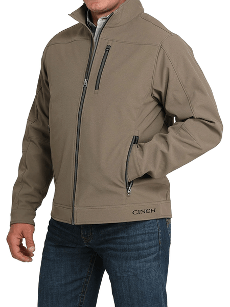 Cinch MWJ1539005 Mens Conceal Carry Bonded Jacket Brown side view. If you need any assistance with this item or the purchase of this item please call us at five six one seven four eight eight eight zero one Monday through Saturday 10:00a.m EST to 8:00 p.m EST