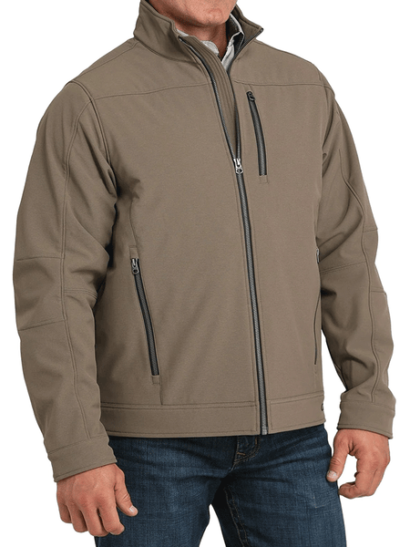 Cinch MWJ1539005 Mens Conceal Carry Bonded Jacket Brown front view. If you need any assistance with this item or the purchase of this item please call us at five six one seven four eight eight eight zero one Monday through Saturday 10:00a.m EST to 8:00 p.m EST