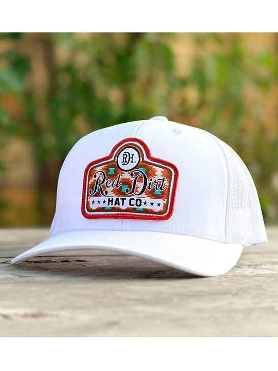 Red Dirt RDHC-577 GUSSIED UP Trucker Cap White front view. If you need any assistance with this item or the purchase of this item please call us at five six one seven four eight eight eight zero one Monday through Saturday 10:00a.m EST to 8:00 p.m EST