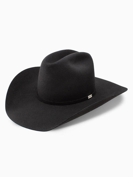 Resistol RFFVST-RB4207 FIVE STAR 5X Cowboy Hat Black front and side view. If you need any assistance with this item or the purchase of this item please call us at five six one seven four eight eight eight zero one Monday through Saturday 10:00a.m EST to 8:00 p.m EST
