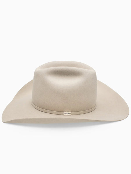 Resistol RFFVST-RB4271 FIVE STAR 5X Cowboy Hat Silverbelly side view. If you need any assistance with this item or the purchase of this item please call us at five six one seven four eight eight eight zero one Monday through Saturday 10:00a.m EST to 8:00 p.m EST