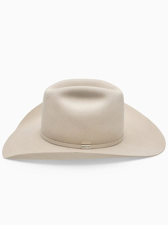 Resistol RFFVST-RB4271 FIVE STAR 5X Cowboy Hat Silverbelly side view. If you need any assistance with this item or the purchase of this item please call us at five six one seven four eight eight eight zero one Monday through Saturday 10:00a.m EST to 8:00 p.m EST