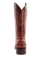 R.Watson RW3003-2 Mens Caiman Tail Western Boot Cognac back view. If you need any assistance with this item or the purchase of this item please call us at five six one seven four eight eight eight zero one Monday through Saturday 10:00a.m EST to 8:00 p.m EST