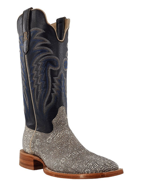 R.Watson RW7900-2 Mens Ring Lizard Western Boots Natural Grey side / front view. If you need any assistance with this item or the purchase of this item please call us at five six one seven four eight eight eight zero one Monday through Saturday 10:00a.m EST to 8:00 p.m EST