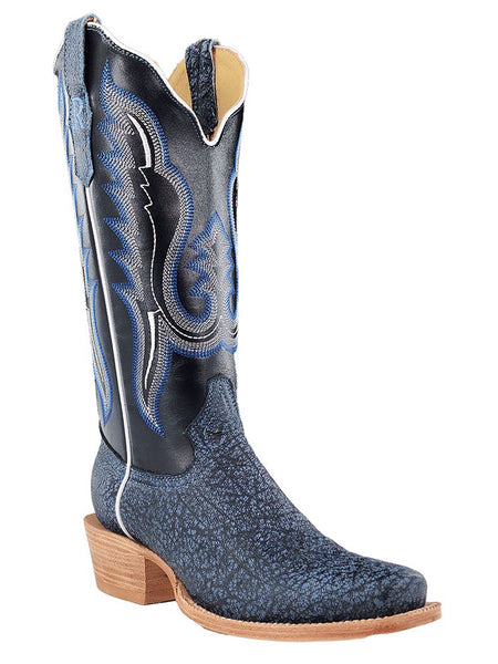 R.Watson RWL7103-1 Ladies Cape Buffalo Western Boot Midnight Blue side / front view. If you need any assistance with this item or the purchase of this item please call us at five six one seven four eight eight eight zero one Monday through Saturday 10:00a.m EST to 8:00 p.m EST