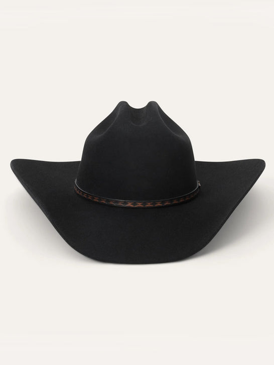 Stetson SFMEDL-724207 Medalist 5X Fur Wool Blend Cowboy Hat Black front view. If you need any assistance with this item or the purchase of this item please call us at five six one seven four eight eight eight zero one Monday through Saturday 10:00a.m EST to 8:00 p.m EST