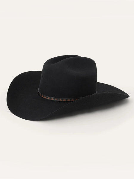 Stetson SFMEDL-724207 Medalist 5X Fur Wool Blend Cowboy Hat Black front view. If you need any assistance with this item or the purchase of this item please call us at five six one seven four eight eight eight zero one Monday through Saturday 10:00a.m EST to 8:00 p.m EST