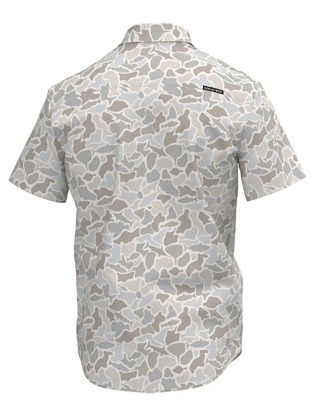 Local Boy Outfitters L500050-SWC Mens Low Country Button Down Shirt Saltwater Natural back view. If you need any assistance with this item or the purchase of this item please call us at five six one seven four eight eight eight zero one Monday through Saturday 10:00a.m EST to 8:00 p.m EST