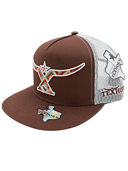 Texhorn ZARAGOZA Trucker Cap White Bark side / front view. If you need any assistance with this item or the purchase of this item please call us at five six one seven four eight eight eight zero one Monday through Saturday 10:00a.m EST to 8:00 p.m EST