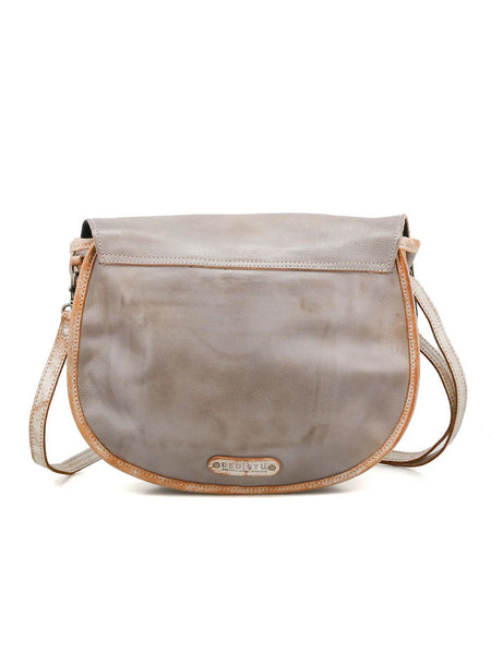 Bed Stu A621043-IRSNLX-X Womens Sequoia Crossbody Handbag Icicle Rustic Nectar Lux back view. If you need any assistance with this item or the purchase of this item please call us at five six one seven four eight eight eight zero one Monday through Saturday 10:00a.m EST to 8:00 p.m EST