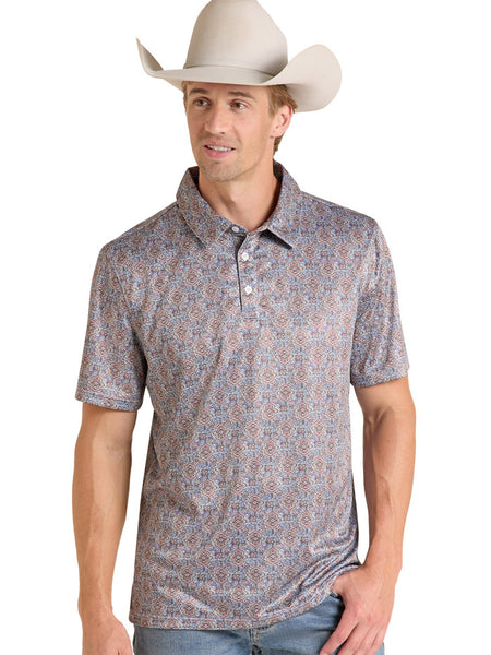 Panhandle TM51T09500 Mens Short Sleeve Button Polo Taupe front view. If you need any assistance with this item or the purchase of this item please call us at five six one seven four eight eight eight zero one Monday through Saturday 10:00a.m EST to 8:00 p.m EST