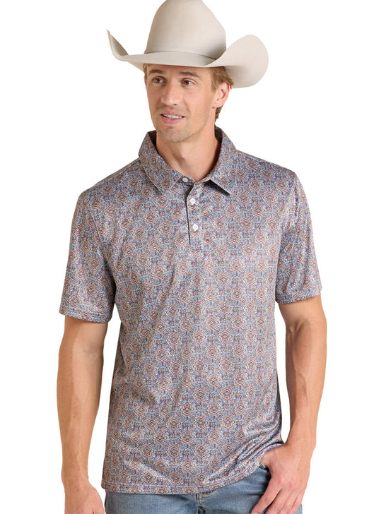 Panhandle TM51T09500 Mens Short Sleeve Button Polo Taupe front view. If you need any assistance with this item or the purchase of this item please call us at five six one seven four eight eight eight zero one Monday through Saturday 10:00a.m EST to 8:00 p.m EST