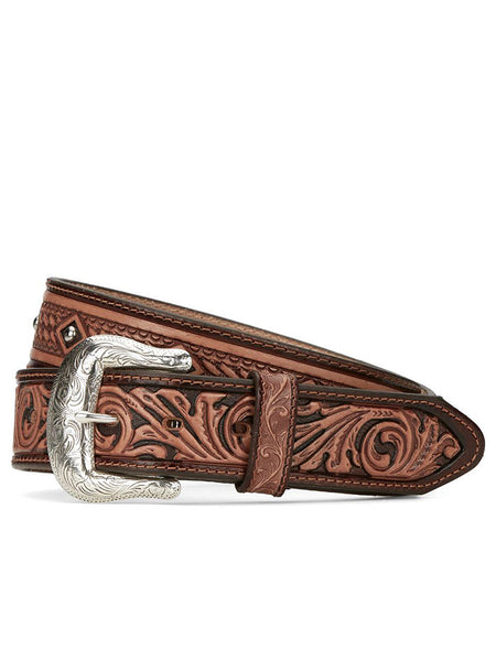 Tony Lama C42784 Mens Diamond Drifter Belt Brown front view. If you need any assistance with this item or the purchase of this item please call us at five six one seven four eight eight eight zero one Monday through Saturday 10:00a.m EST to 8:00 p.m EST