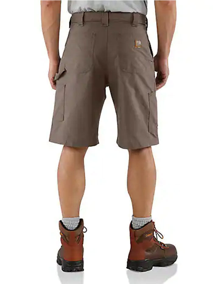 Carhartt B147-DKH Mens Loose Fit Canvas Utility Work Short Dark Khaki front view. If you need any assistance with this item or the purchase of this item please call us at five six one seven four eight eight eight zero one Monday through Saturday 10:00a.m EST to 8:00 p.m EST