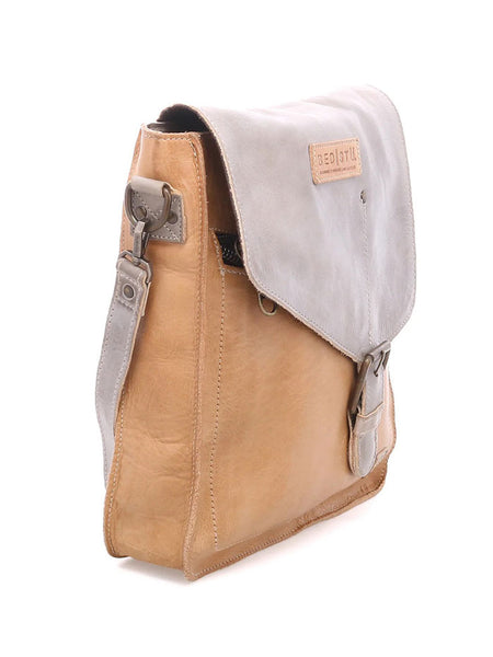 Bed Stu A610012-OTICRS-X Womens Venice Beach Crossbody Handbag Oats Icicle Rustic front and side view. If you need any assistance with this item or the purchase of this item please call us at five six one seven four eight eight eight zero one Monday through Saturday 10:00a.m EST to 8:00 p.m EST