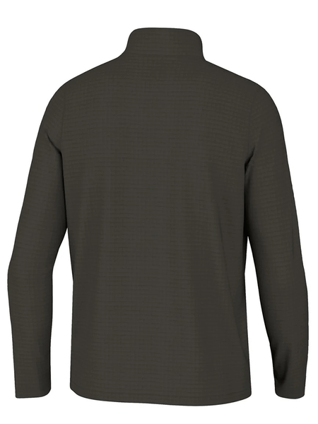Local Boy Outfitters L1300048-DMO Mens Wafle Half Zip Pullover Deep Mocha back view. If you need any assistance with this item or the purchase of this item please call us at five six one seven four eight eight eight zero one Monday through Saturday 10:00a.m EST to 8:00 p.m EST