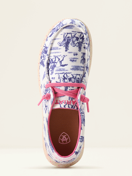 Ariat 10053699 Womens Hilo Shoe Navy Westbound view from above. If you need any assistance with this item or the purchase of this item please call us at five six one seven four eight eight eight zero one Monday through Saturday 10:00a.m EST to 8:00 p.m EST