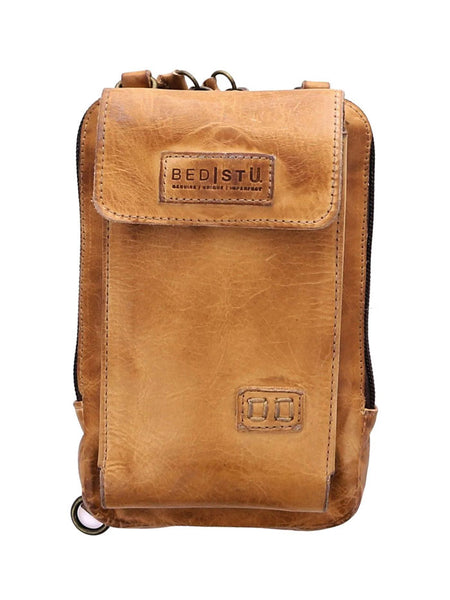 Bed Stu A450319-TNRS-X Womens Alelike Essentials Crossbody Bag Tan Rustic front view. If you need any assistance with this item or the purchase of this item please call us at five six one seven four eight eight eight zero one Monday through Saturday 10:00a.m EST to 8:00 p.m EST