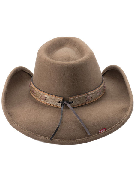 Bullhide SKYNARD 0445KH Fashion Felt Collection Hat Dark Khaki back view. If you need any assistance with this item or the purchase of this item please call us at five six one seven four eight eight eight zero one Monday through Saturday 10:00a.m EST to 8:00 p.m EST