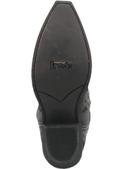 Laredo 52450 Womens Night Sky Leather Boot Black sole view. If you need any assistance with this item or the purchase of this item please call us at five six one seven four eight eight eight zero one Monday through Saturday 10:00a.m EST to 8:00 p.m EST