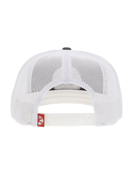 Hooey 2365T-GYWH JOHN WAYNE High Profile Snapback Trucker Hat Grey And White back view. If you need any assistance with this item or the purchase of this item please call us at five six one seven four eight eight eight zero one Monday through Saturday 10:00a.m EST to 8:00 p.m EST
