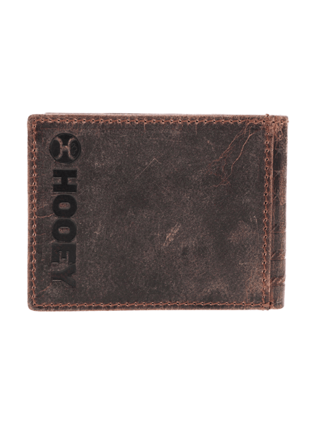 Hooey HFBF003-BRBK Mens Liberty Roper Front Pocket Bifold Wallet Brown back view. If you need any assistance with this item or the purchase of this item please call us at five six one seven four eight eight eight zero one Monday through Saturday 10:00a.m EST to 8:00 p.m EST