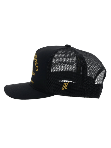 Hooey 2263T-BK PRORODEO High Profile Snapback Hat Black side view. If you need any assistance with this item or the purchase of this item please call us at five six one seven four eight eight eight zero one Monday through Saturday 10:00a.m EST to 8:00 p.m EST