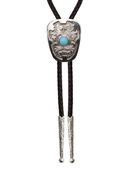 AndWest BOLIC05 Iconic Vines with Turquoise Bead Bolo Antique Silver. If you need any assistance with this item or the purchase of this item please call us at five six one seven four eight eight eight zero one Monday through Saturday 10:00a.m EST to 8:00 p.m EST