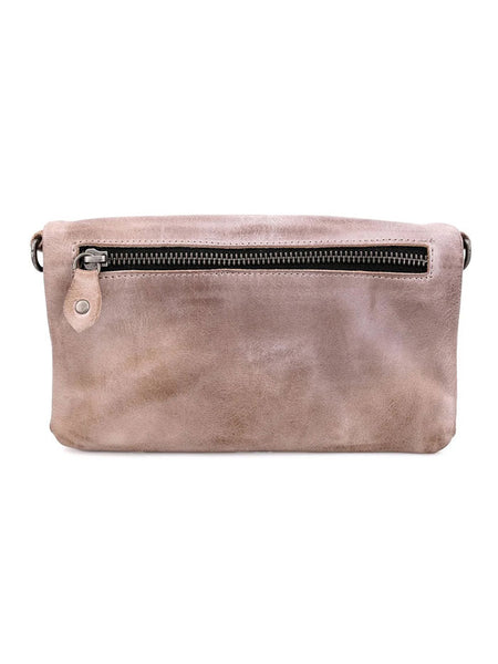 Bed Stu A621040-LTGRRS-X Womens Cadence 3 In 1 Handbag Light Grey Rustic back view. If you need any assistance with this item or the purchase of this item please call us at five six one seven four eight eight eight zero one Monday through Saturday 10:00a.m EST to 8:00 p.m EST