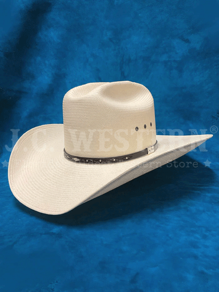 Resistol RSSACL-304281 SANTA CLARA George Strait Collection Straw Hat Natural side and front view. If you need any assistance with this item or the purchase of this item please call us at five six one seven four eight eight eight zero one Monday through Saturday 10:00a.m EST to 8:00 p.m EST