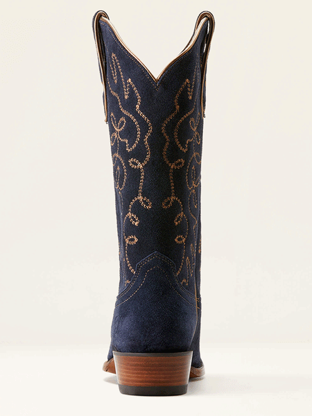 Ariat 10053793 Womens Jukebox Western Boot Polo Blue Suede back view. If you need any assistance with this item or the purchase of this item please call us at five six one seven four eight eight eight zero one Monday through Saturday 10:00a.m EST to 8:00 p.m EST