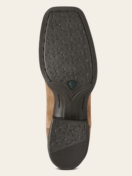 Ariat 10019906 Womens Round Up Remuda Western Boot Tan sole view. If you need any assistance with this item or the purchase of this item please call us at five six one seven four eight eight eight zero one Monday through Saturday 10:00a.m EST to 8:00 p.m EST