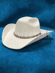 Bullhide CATTLE TOWN 0683W Faux Felt Western Hat White front and side view. If you need any assistance with this item or the purchase of this item please call us at five six one seven four eight eight eight zero one Monday through Saturday 10:00a.m EST to 8:00 p.m EST
