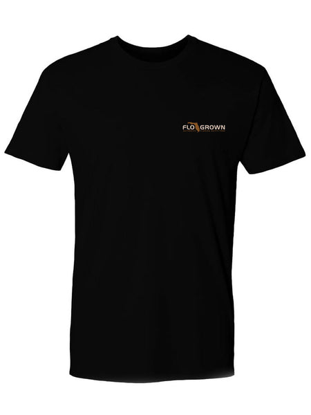 FloGrown FGM-1866 Mens Respect The Locals Tee Black front view. If you need any assistance with this item or the purchase of this item please call us at five six one seven four eight eight eight zero one Monday through Saturday 10:00a.m EST to 8:00 p.m EST