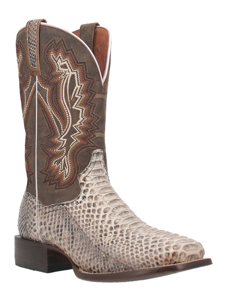 Dan Post DP4917 Mens BRUTUS Python Western Boot Natural side / front view. If you need any assistance with this item or the purchase of this item please call us at five six one seven four eight eight eight zero one Monday through Saturday 10:00a.m EST to 8:00 p.m EST