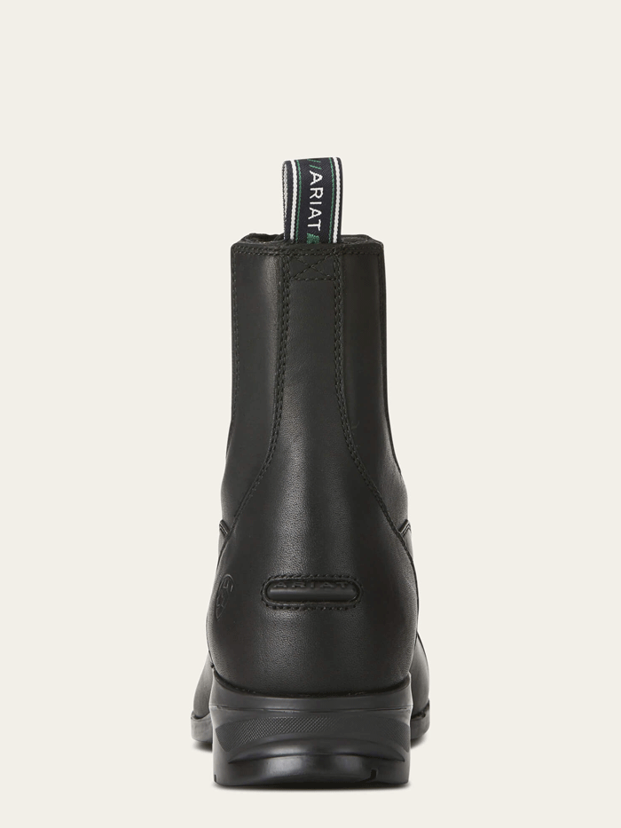 Ariat 10020128 Womens Heritage IV Zip Paddock Boot Black front and side view. If you need any assistance with this item or the purchase of this item please call us at five six one seven four eight eight eight zero one Monday through Saturday 10:00a.m EST to 8:00 p.m EST