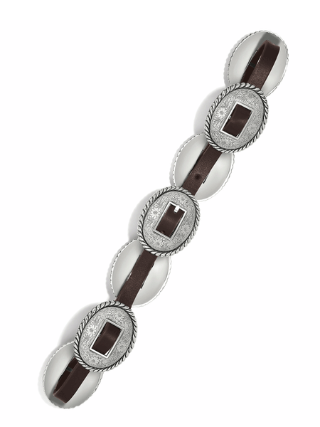 Brighton 5583L Ladies Fandango Concho Belt Brown view from above. If you need any assistance with this item or the purchase of this item please call us at five six one seven four eight eight eight zero one Monday through Saturday 10:00a.m EST to 8:00 p.m EST