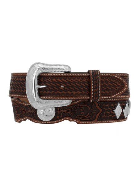 Tony Lama C42464 Mens Stillwater Creek Belt Tan Brown alternate front view. If you need any assistance with this item or the purchase of this item please call us at five six one seven four eight eight eight zero one Monday through Saturday 10:00a.m EST to 8:00 p.m EST