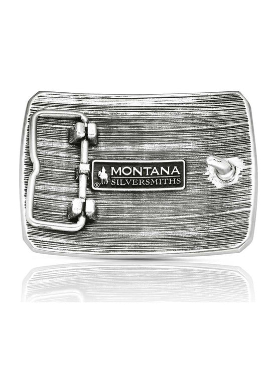 Montana Silversmiths A1062P Independent Since 1776 Buckle Gold And Silver back view. If you need any assistance with this item or the purchase of this item please call us at five six one seven four eight eight eight zero one Monday through Saturday 10:00a.m EST to 8:00 p.m EST